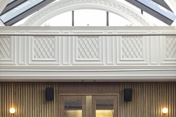 Event: BAFTA Piccadilly Commissioned PhotographyDate: September & October 2021 (see metadata for specific dates)Venue: BAFTA, 195 Piccadilly, London- October 2021, images from the regeneration of BAFTA's 195 Piccadilly headquarters, designed by Benedetti Architects with Knight Harwood serving as the principle contractor on the project. Pictured: The newly developed fourth floor Richard Attenborough Rooms featuring the previously hidden Victorian roof lights.